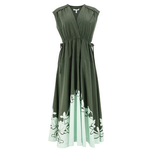 Nara Cotton Poly Poplin Applique Dress