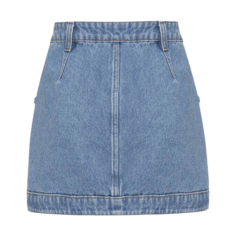 Braided Denim Mini Skirt image number null