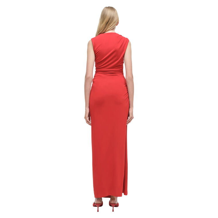 Blaine Sleeveless Gathered Jersey Gown image number null