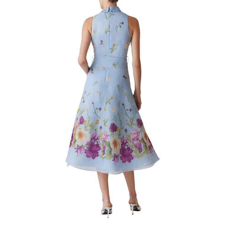 Sleeveless Floral Print Midi Shirtdress image number null