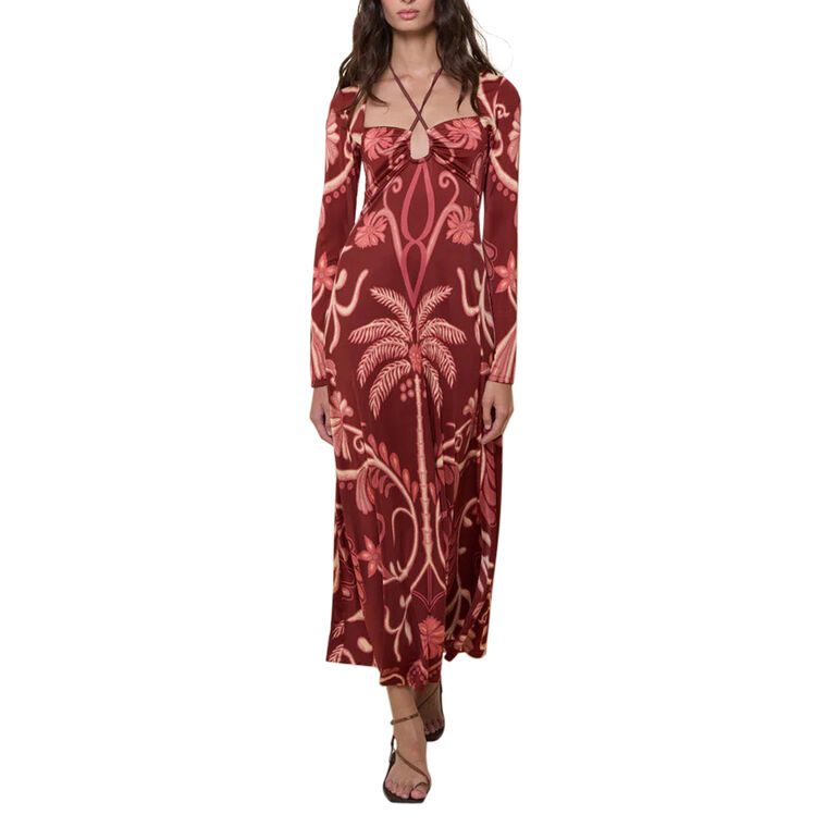 Festive Performance Long Sleeve Ankle Dress image number null