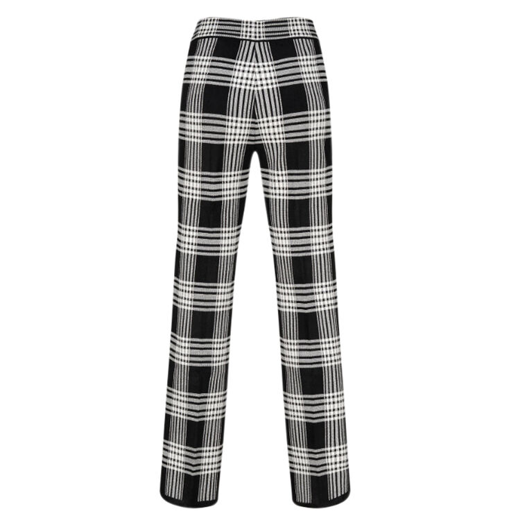 Kaeli Checked Velour Straight Leg Pant image number null