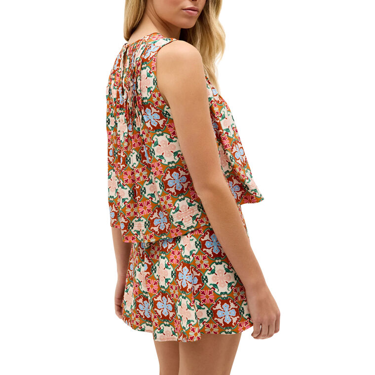 Letta Sleeveless Pintuck Top image number null
