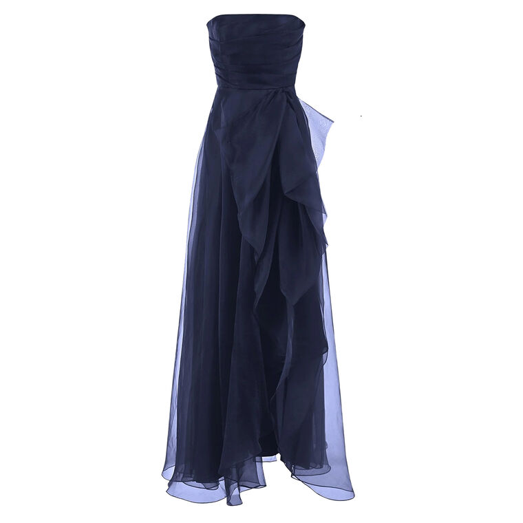 Theresa Strapless Draped Gown image number null