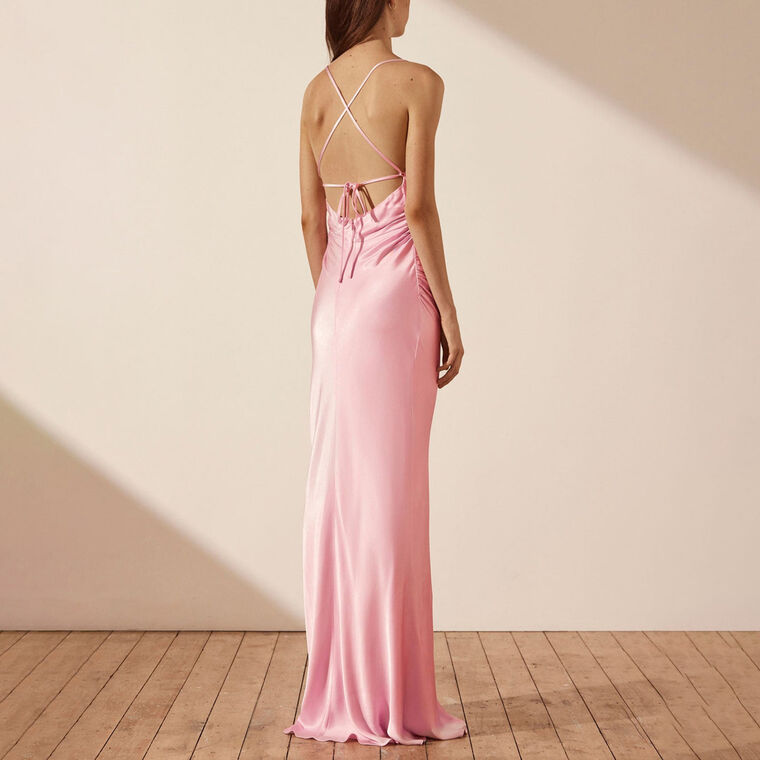 La Lune Lace Back Maxi Dress image number null