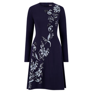 Floral Jacquard Knit Penelope Mini Dress