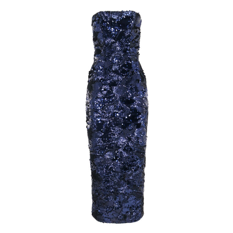 Leslie Abstract Pattern Sequin Dress image number null