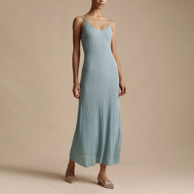 Astrid Dress in Metallic Rib image number null