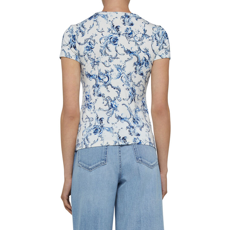 Ressi Baroque Print Crewneck T-Shirt image number null