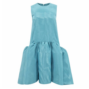Drop-Waist Moire Babydoll Dress