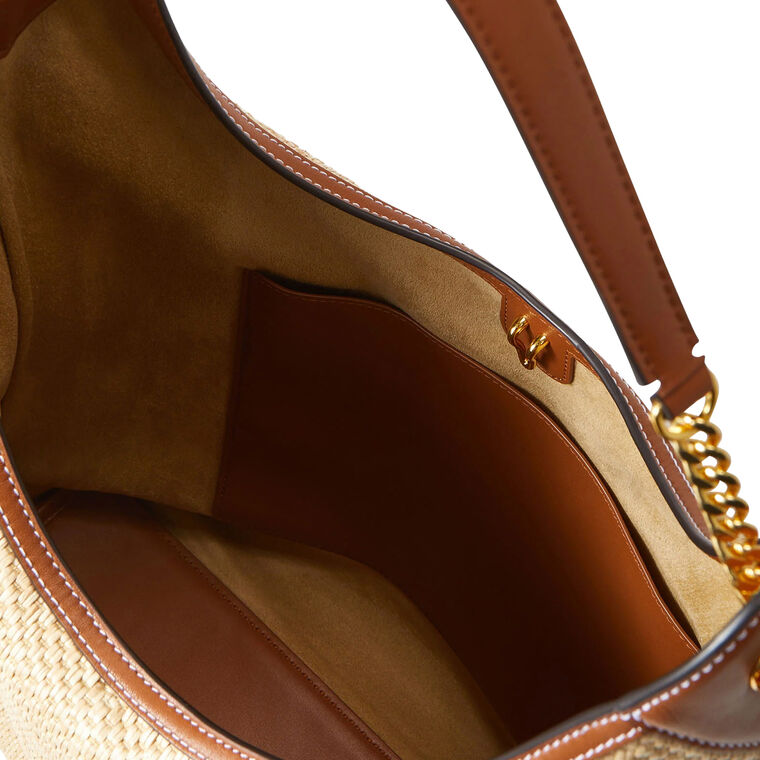 Jour Raffia And Leather Shoulder Bag image number null