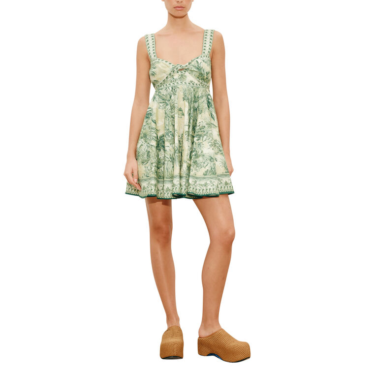 Sara Sleeveless Mini Twist Sundress image number null