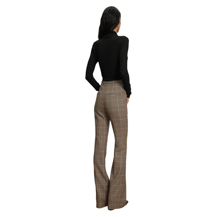 Gracie Houndstooth High-Waisted Flared Pant image number null