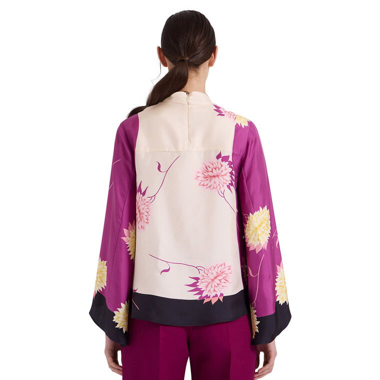 Make An Exit Long Sleeve Silk Top image number null