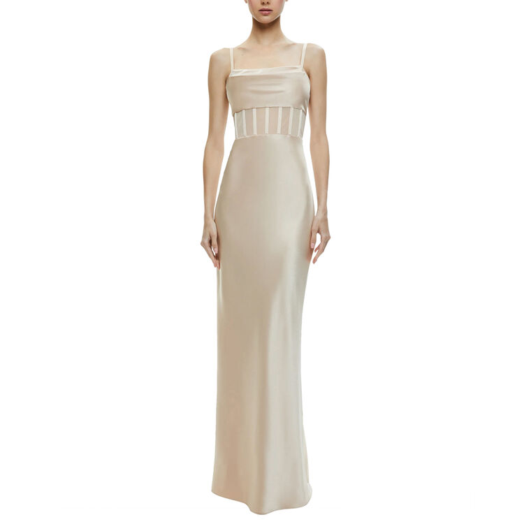 Valentina Draped Corset Maxi Dress image number null