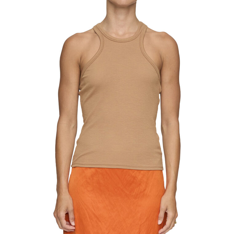 Dean Racerback Rib Knit Tank Top image number null