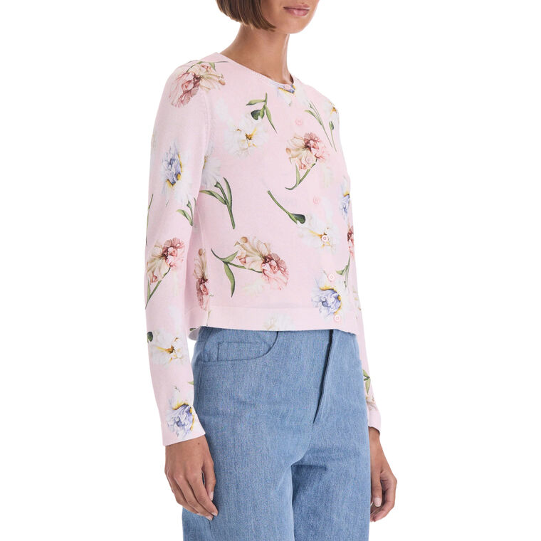 Painted Iris Printed Twinset Cardigan image number null