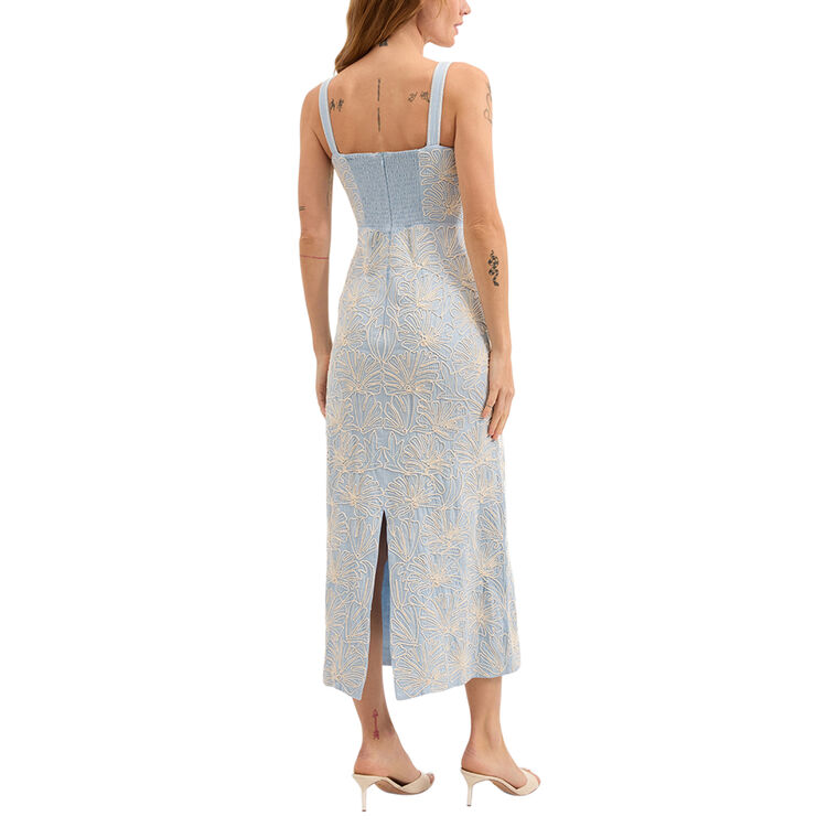 Ella Sleeveless Embroidered Midi Dress image number null