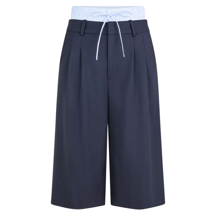 Double Waistband Culotte Pants image number null