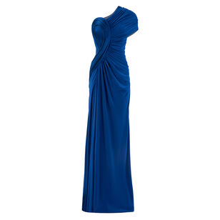 Tide One Shoulder Silk Crepe Gown
