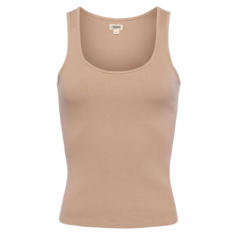 Adira Scoop Neck Ribbed Tank image number null