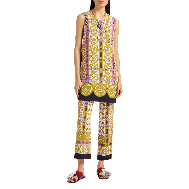 Cropped Stretch Pants image number null