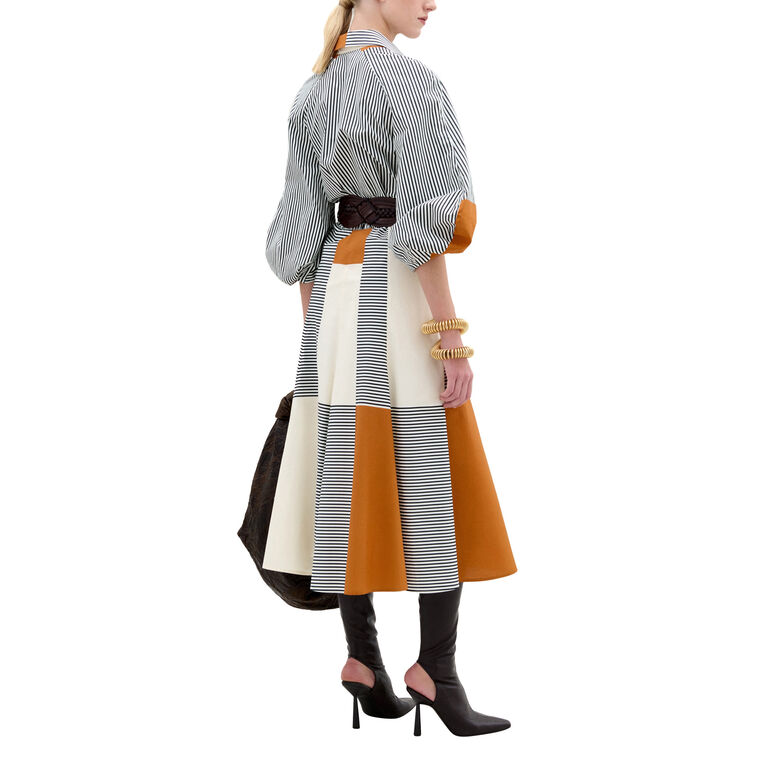 Agostina 3/4 Sleeve A-Line Midi Dress image number null