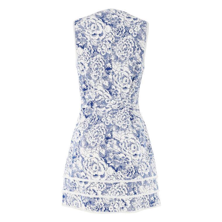 Mindie Sketchbook Floral Denim Mini Dress image number null