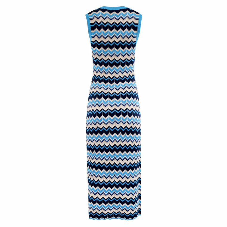 Declan Metallic Knit Sleeveless Midi Dress image number null