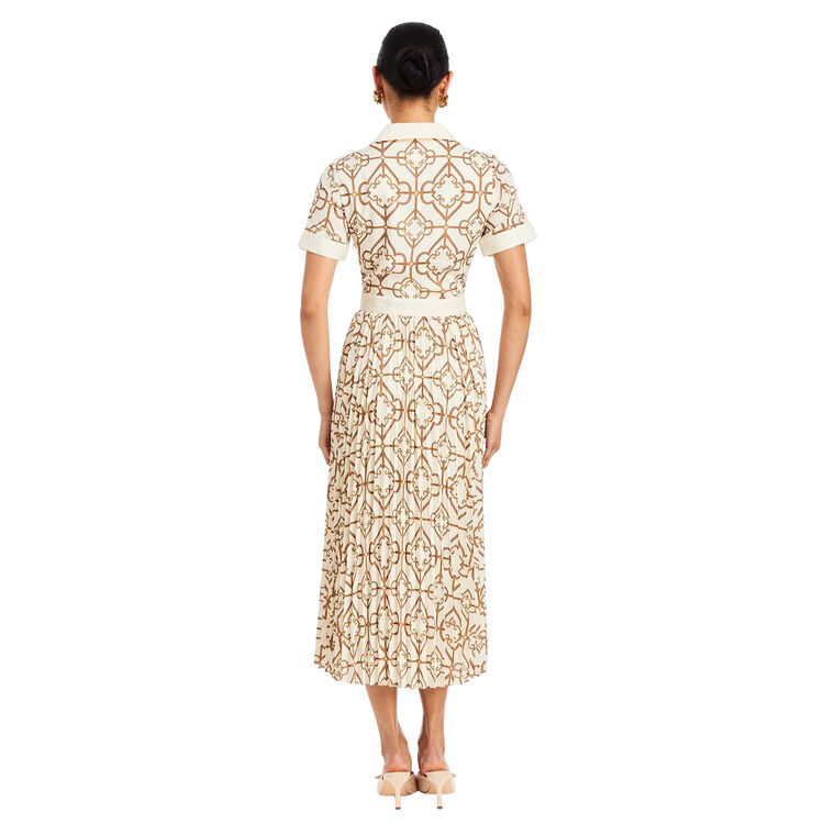 Billie Short Sleeve Collared Midi Shirtdress image number null