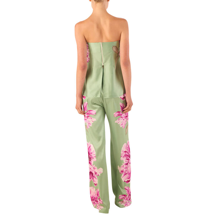Izzie Wide-Leg Satin Pull-On Pant image number null