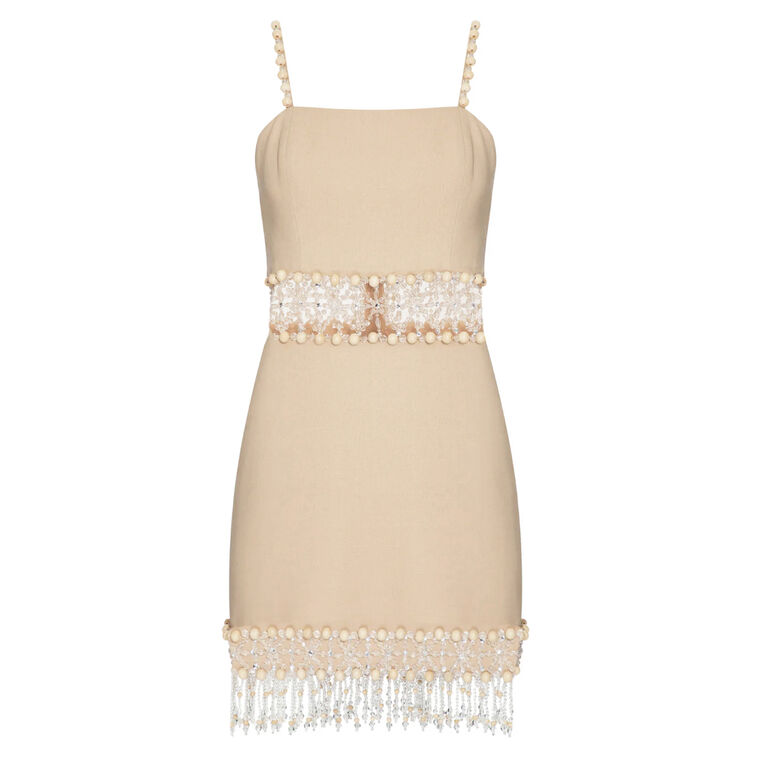 PatBO Wood And Crystal Beaded Mini Dress | Tootsies PatBO Wood And Crystal Beaded Mini Dress | Tootsies