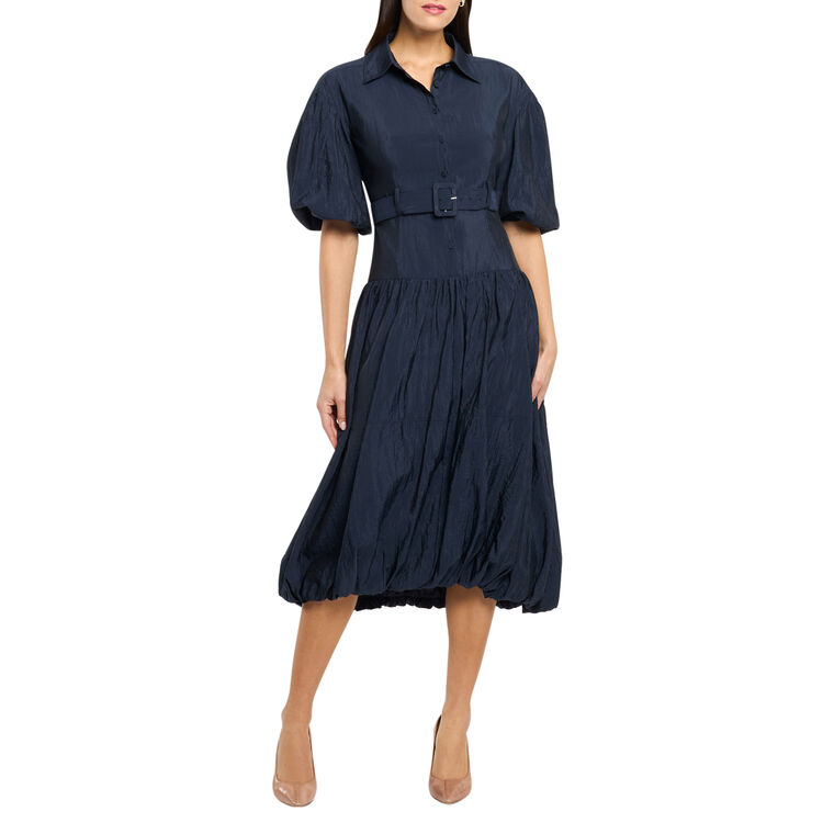 Daliah Short Sleeve Belted Midi Dress image number null