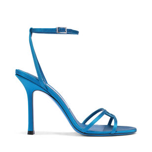 Leo 100mm Satin Ankle Strap Sandal
