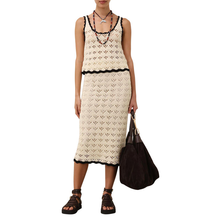 Rhiannon Crochet Midi Skirt image number null