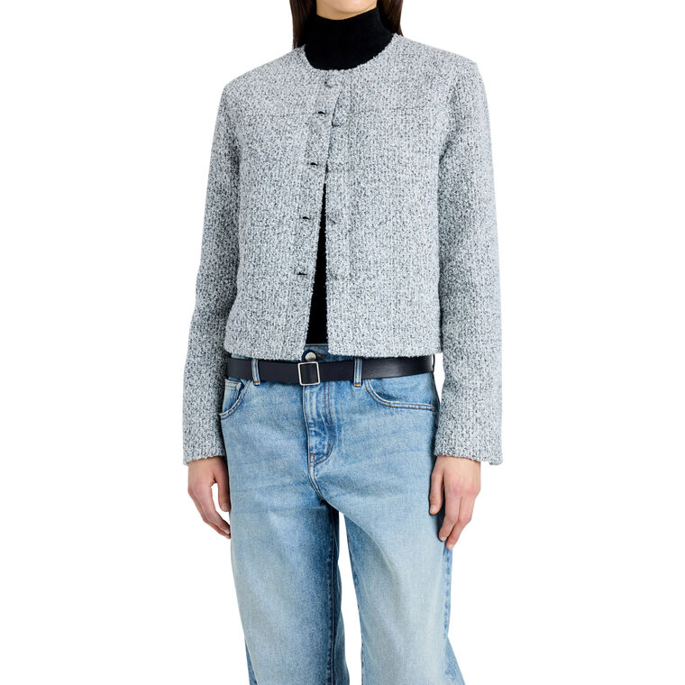 Lea Cropped Boucle Jacket image number null