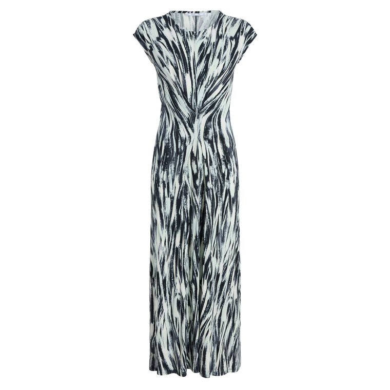 Miranda Cap Sleeve Midi Dress In Printed Jersey image number null