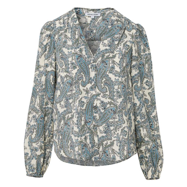 Farah Long Sleeve V-Neck Blouse image number null