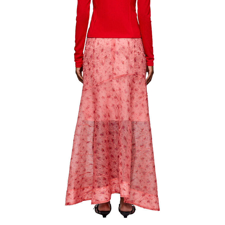 Shibori Organza Fluid Maxi Skirt image number null