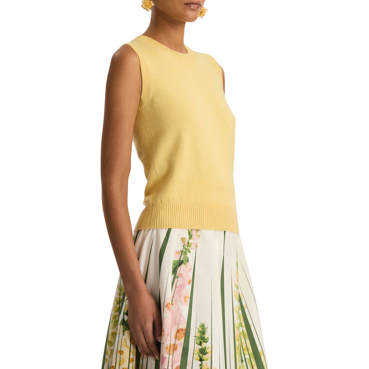 Virgin Wool Solid Tank Top image number null