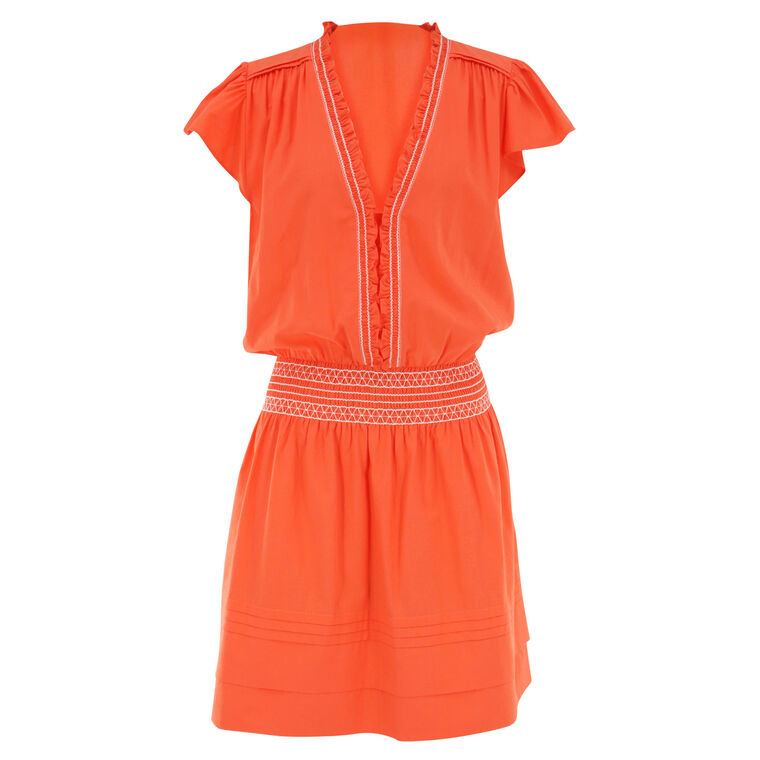Tahlia Short Sleeve Cotton Mini Dress image number null