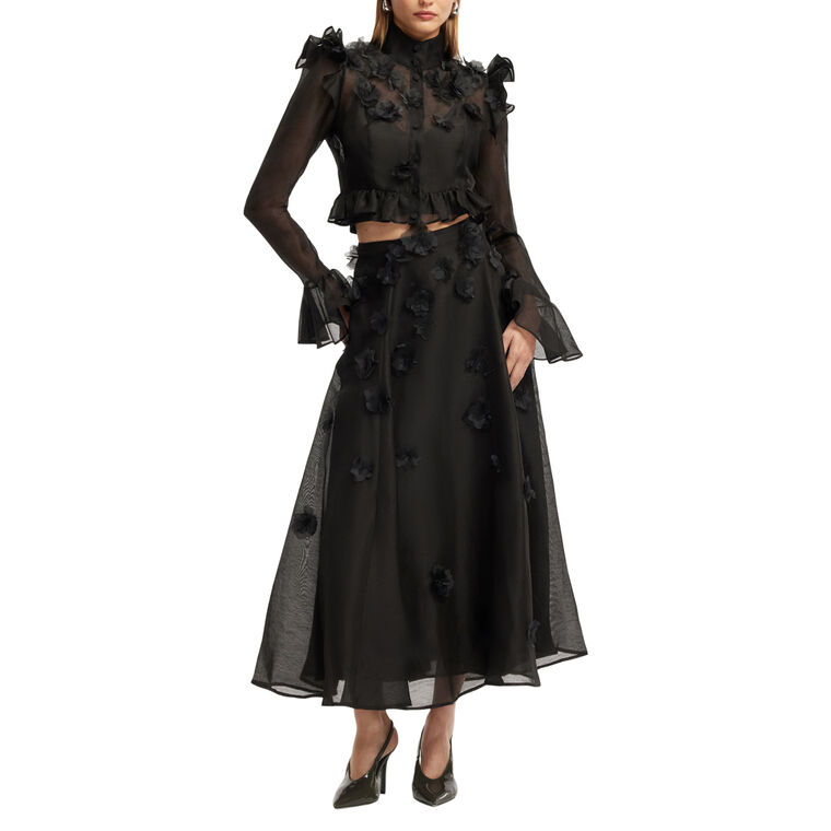 Leila Petal Midi Skirt image number null
