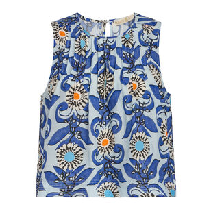 Letta Sleeveless Pleated Tank Top