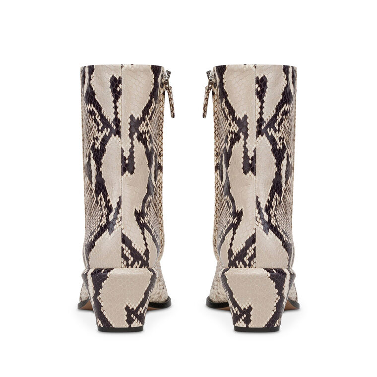 Bettina 50mm Python-Print Leather Ankle Boot image number null