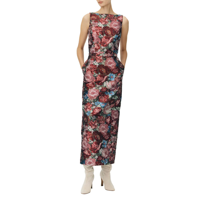 Sarita Floral Jacquard Dress image number null