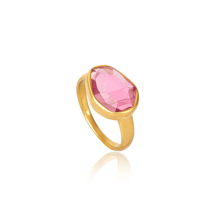 A New Day 18kt Gold and Pink Tourmaline Ring image number null