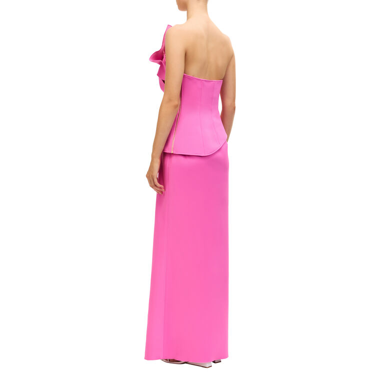 Esher Strapless Sculptural Maxi Dress image number null