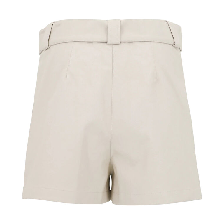 Indigo Belted Vegan Leather Short image number null