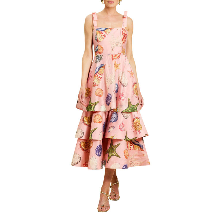 Darling Sleeveless Convertible Hem Tiered Midi Dress image number null