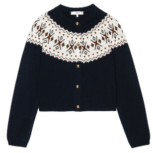 The Cashmere Fairisle Long Sleeve Cardigan